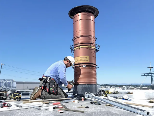 Installed chimney liner by Upland Chimney Sweep in Upland, CA