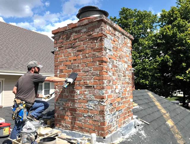 Completed chimney rebuild by Upland Chimney Sweep in Upland, CA