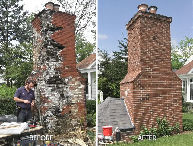 Upland Chimney Sweep performing a full chimney restoration in Upland, CA