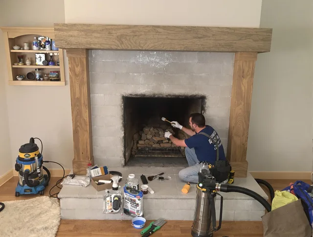 Detailed creosote removal process by Upland Chimney Sweep in Upland, CA