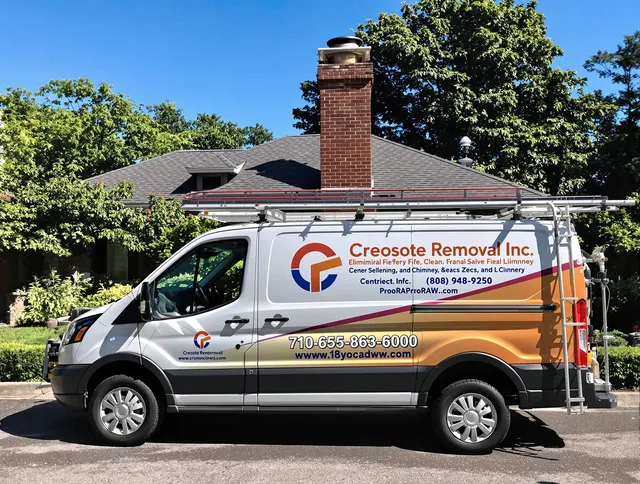 Upland Chimney Sweep technician removing creosote safely in Upland, CA