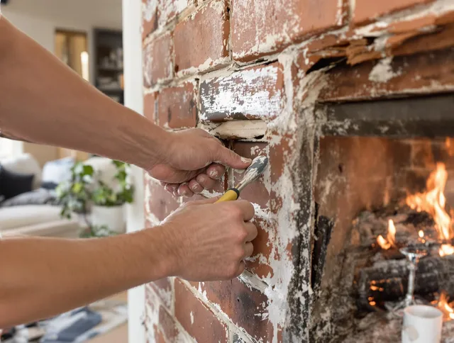 Routine fireplace repair by Upland Chimney Sweep in Upland, CA