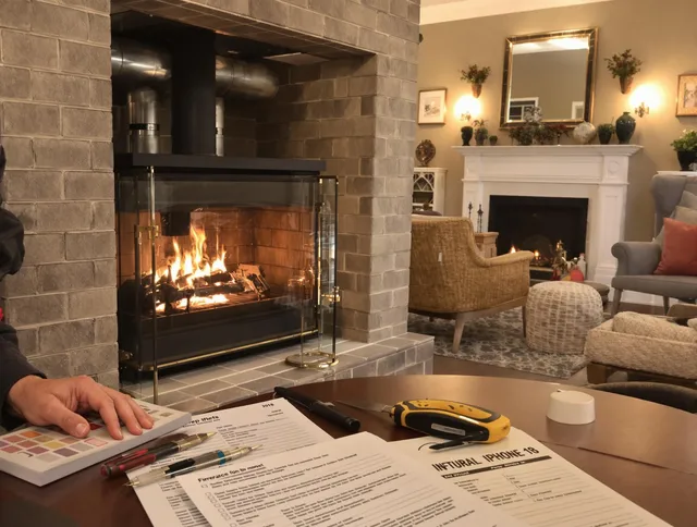 Upland Chimney Sweep verifying fireplace safety measures in Upland, CA